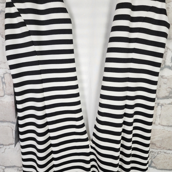 Vince Camuto A-Line Striped Dress Sleeveless Crew  Neck Navy White Size 6 - Picture 9 of 13